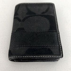 Coach Black Monogram bi-fold card case